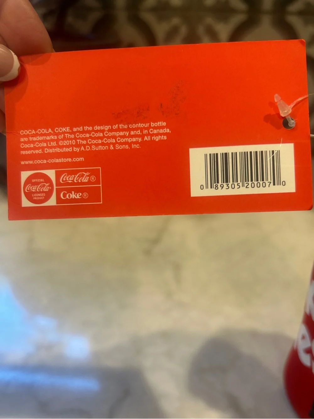 NWT- Coca-Cola Red Bottle Sleeve with White 'Yes Coke Yes' Excellent Condition